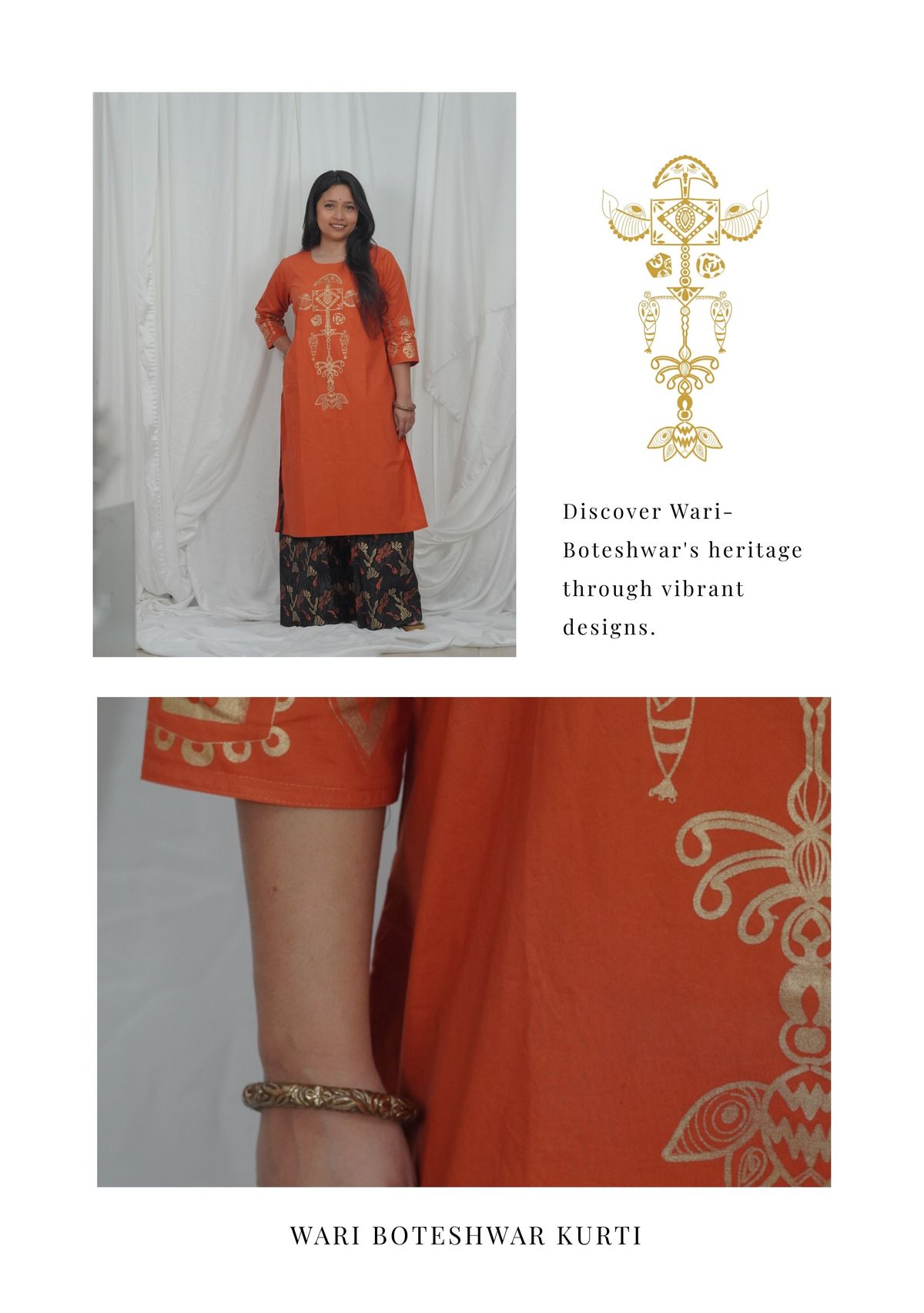 Wari Boteshwar Orange Kurti