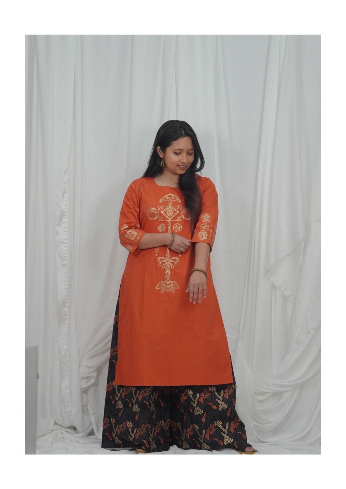 Wari Boteshwar Orange Kurti