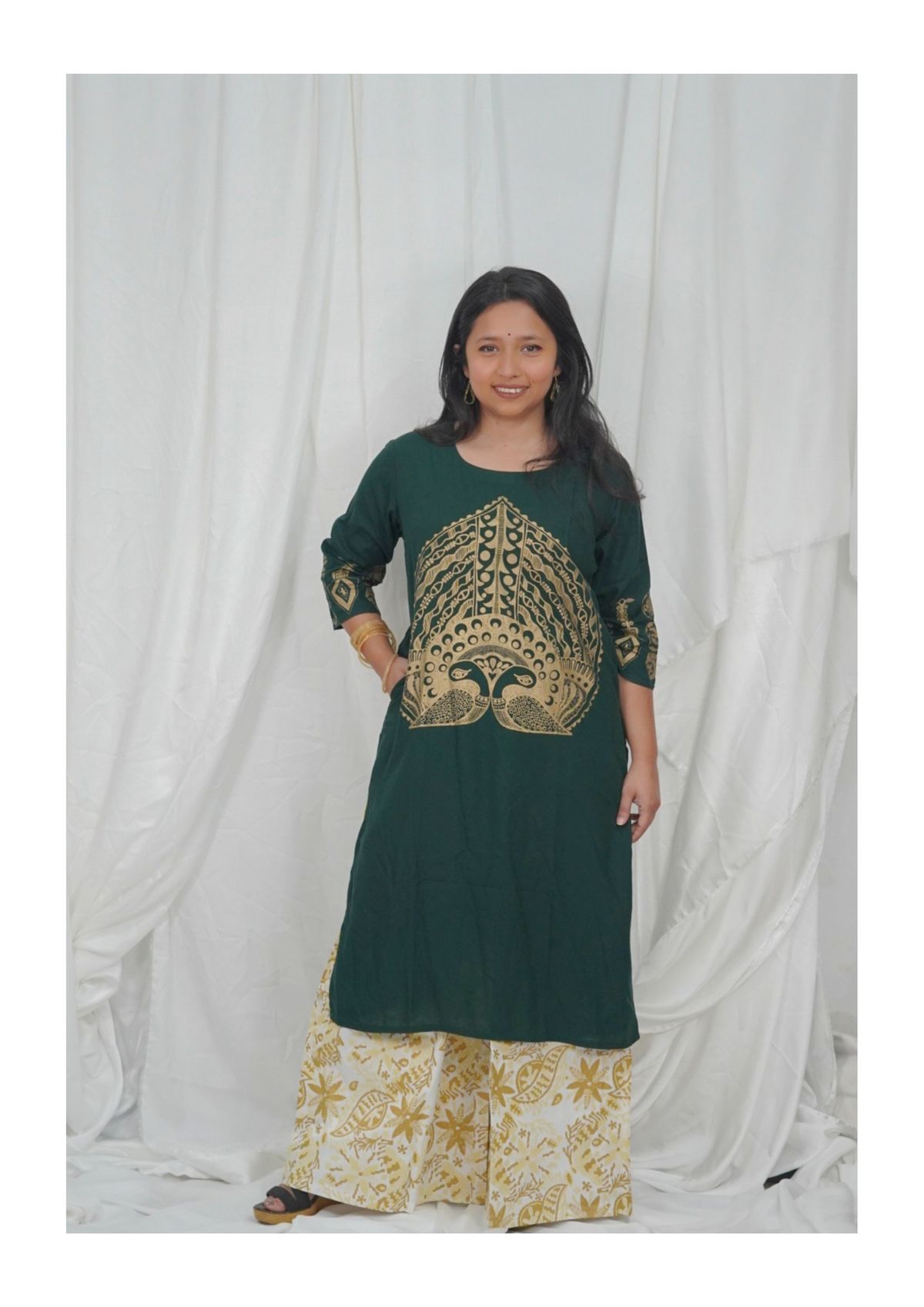Moyuri Green Kurti