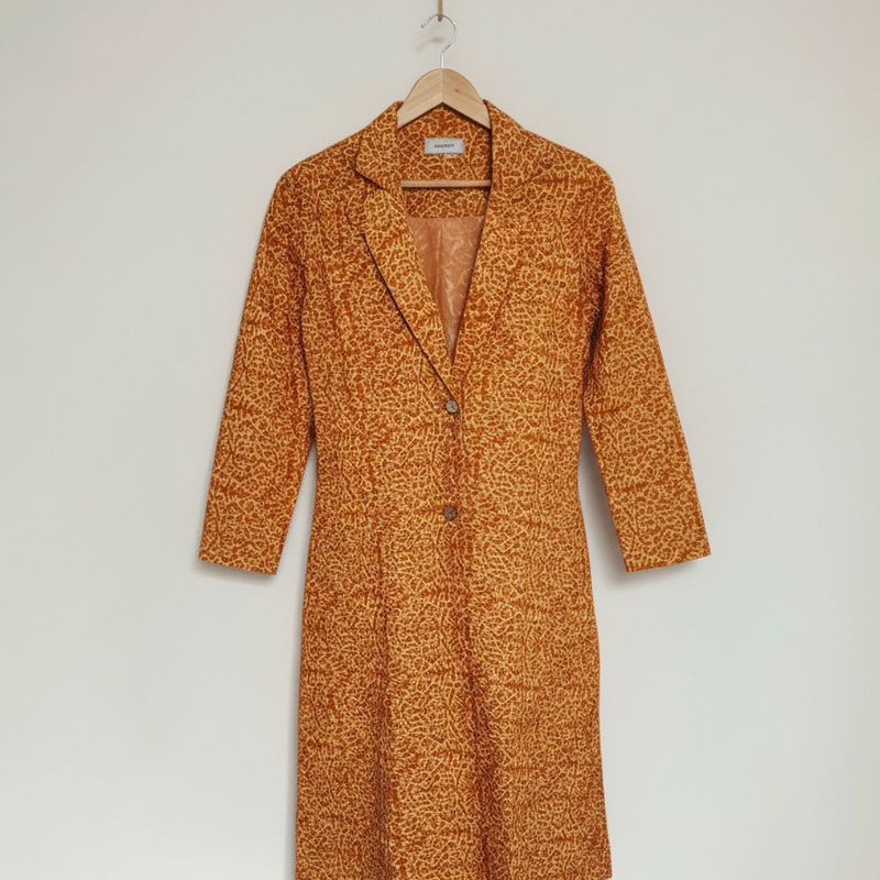 Orange Coral Long Coat