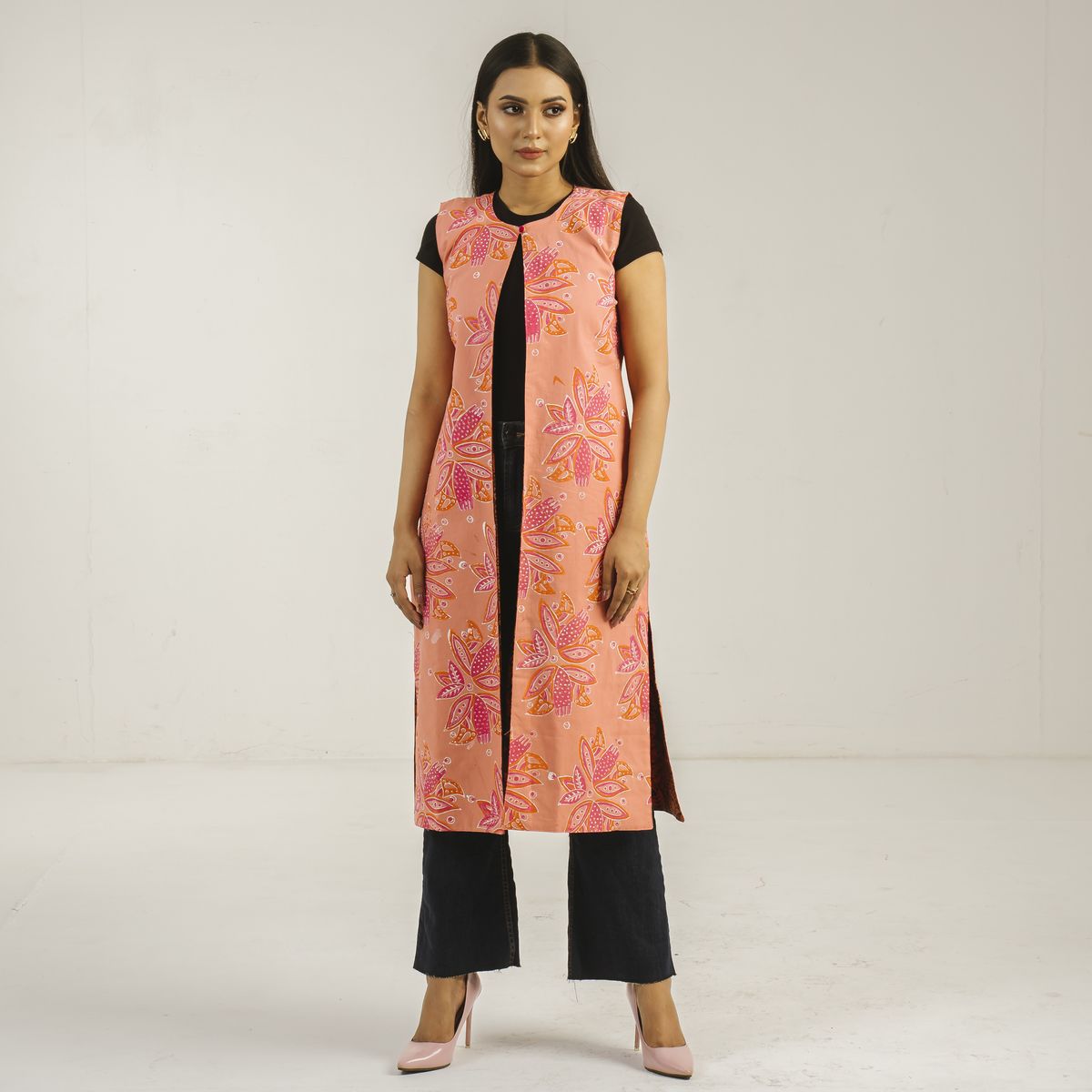 Rosy Orange Reversible Koti