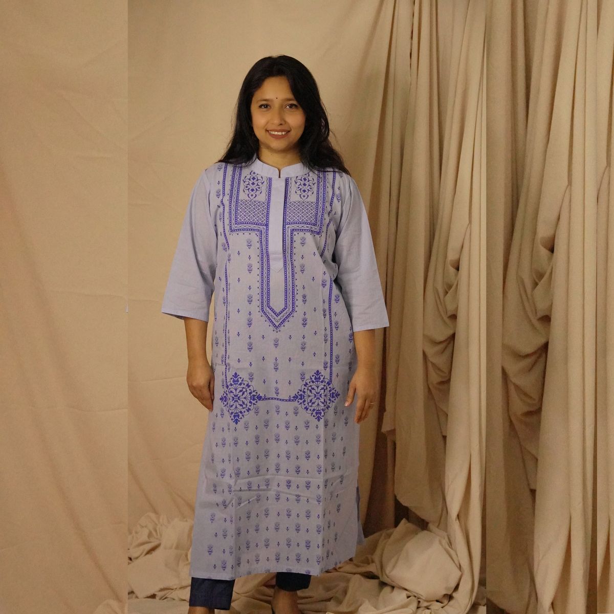 Bindu Indigo Kurti