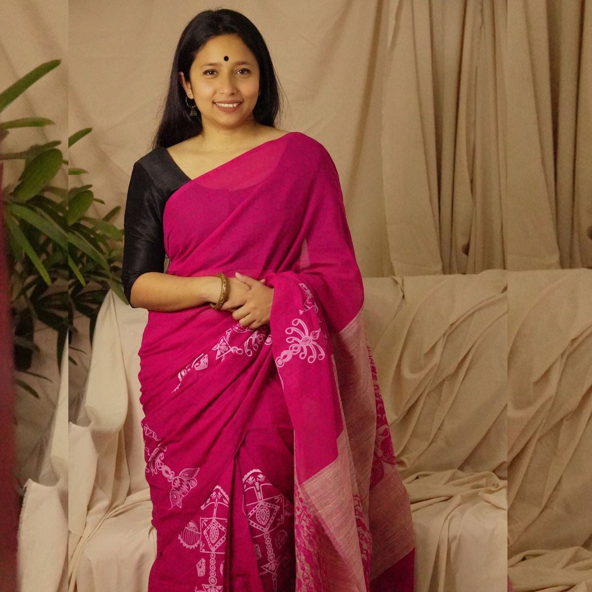 Moyuri Magenta Saree