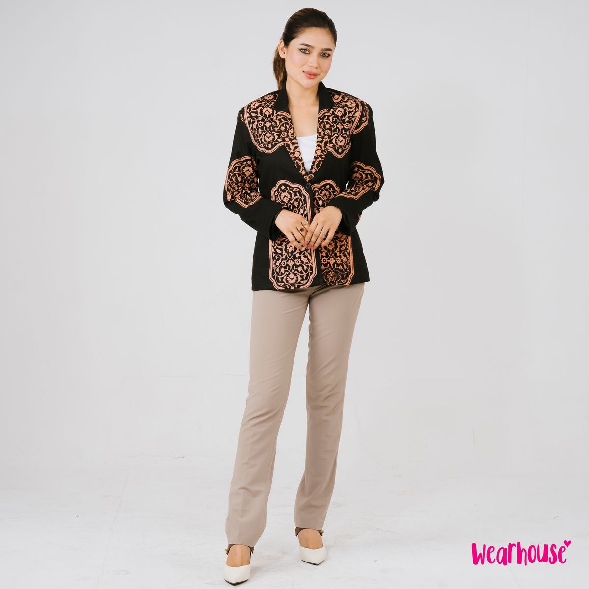 Fawn-Charcoal Blazer