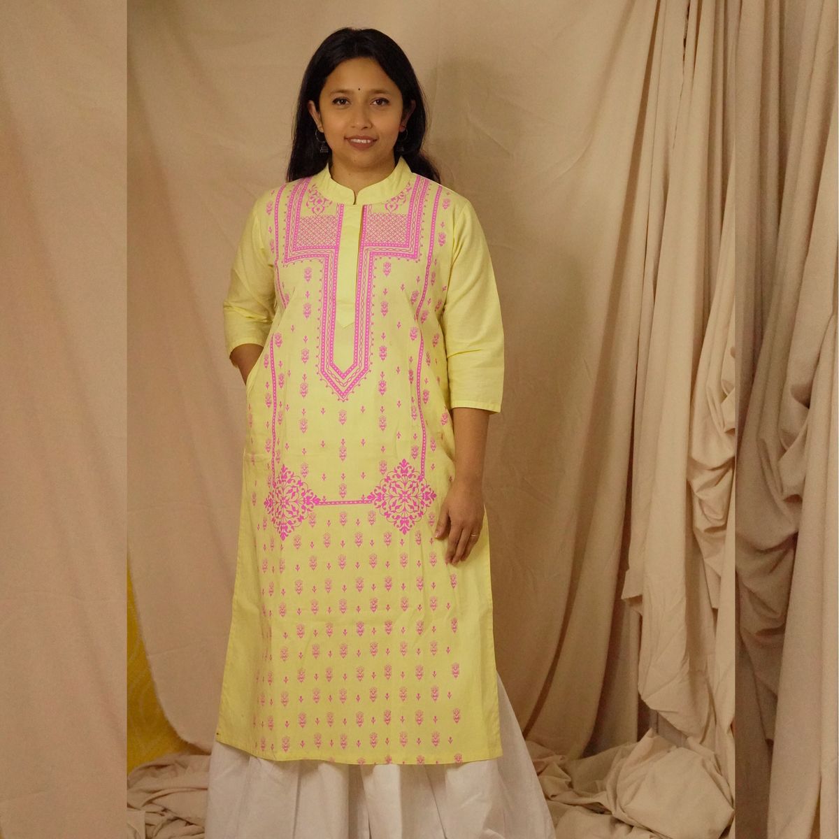 Bindu Yellow Kurti