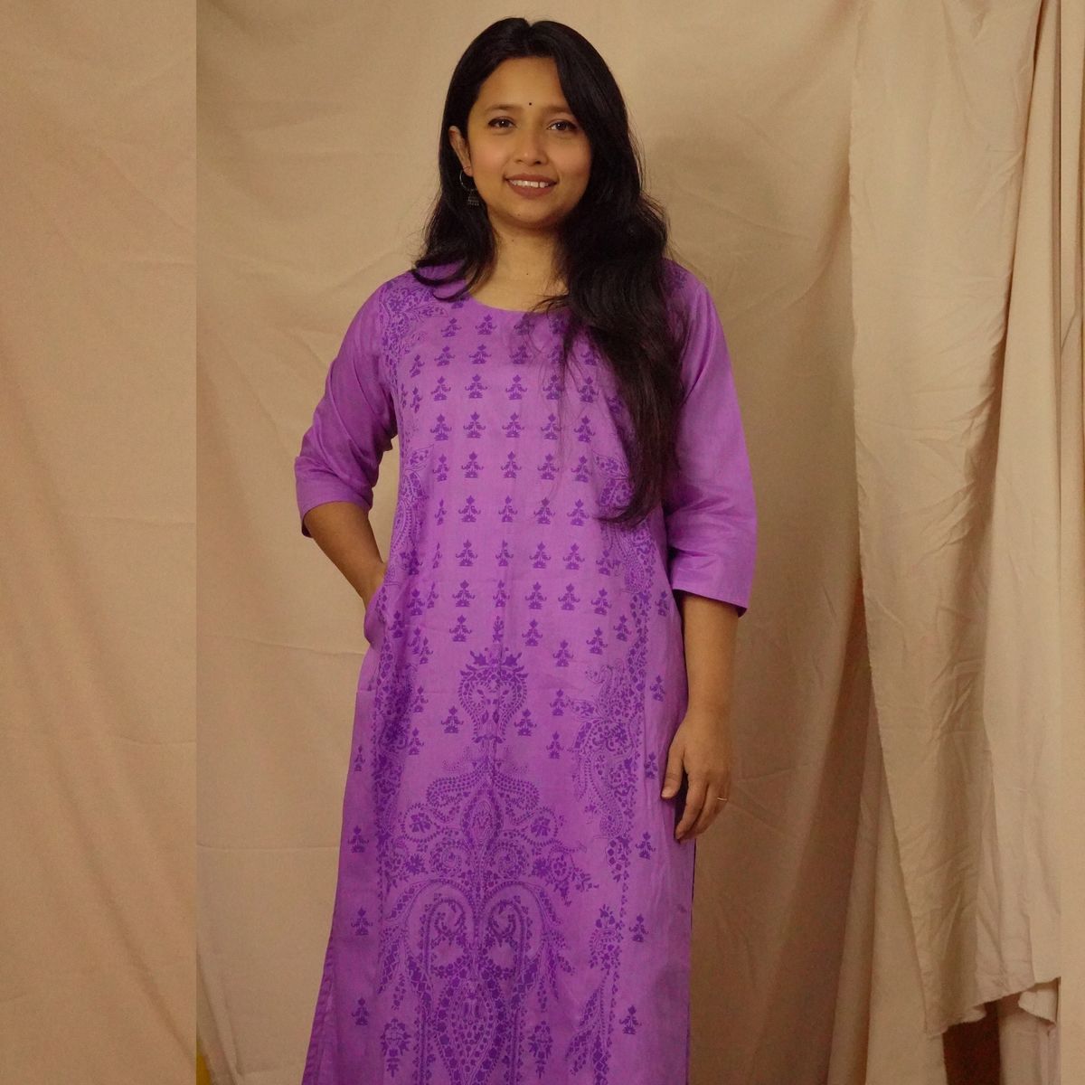 Tulika lavender Kurti