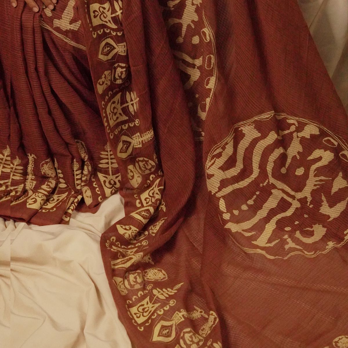 Wari botteshwar chestnut Saree