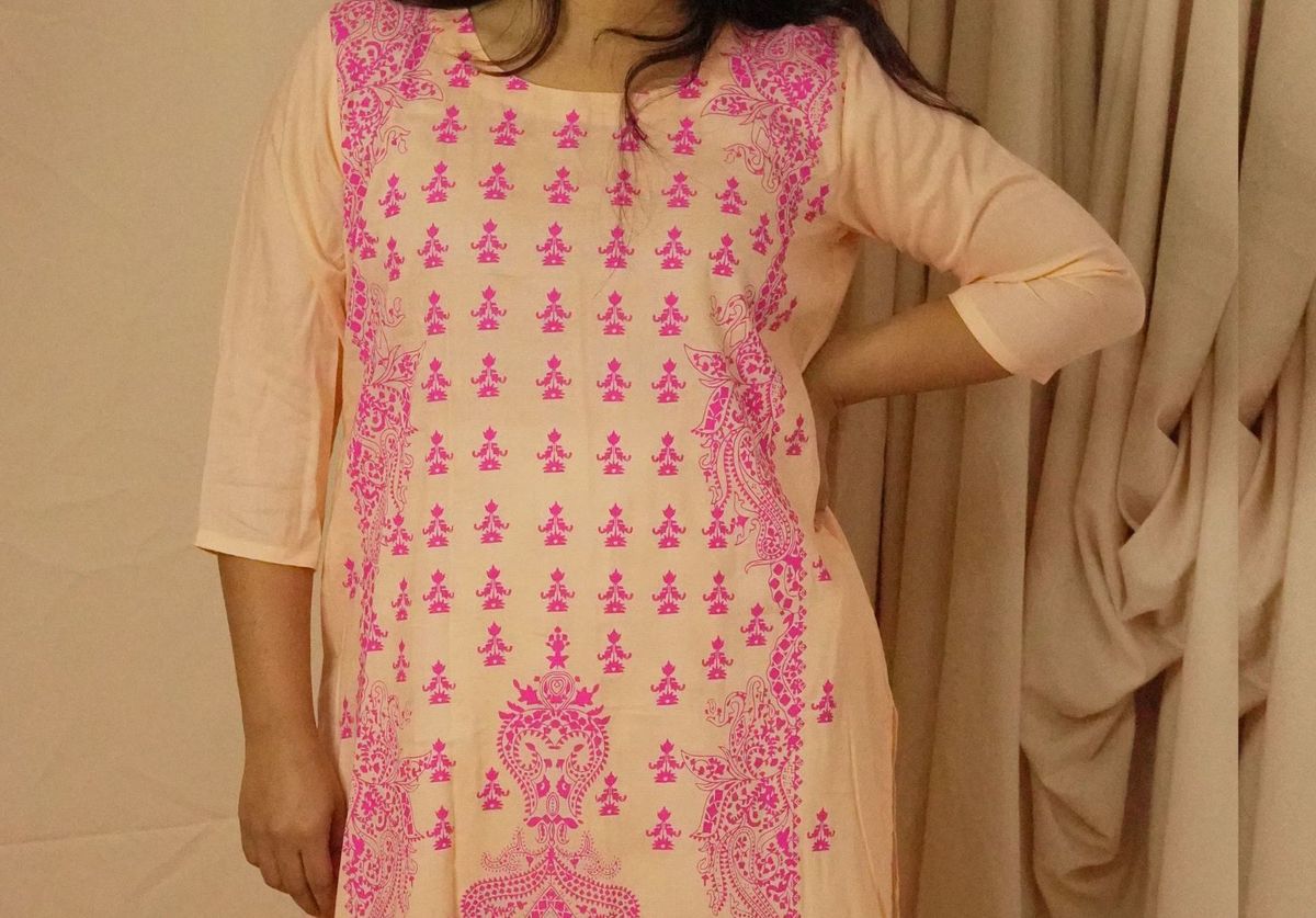 Tulika peach kurti