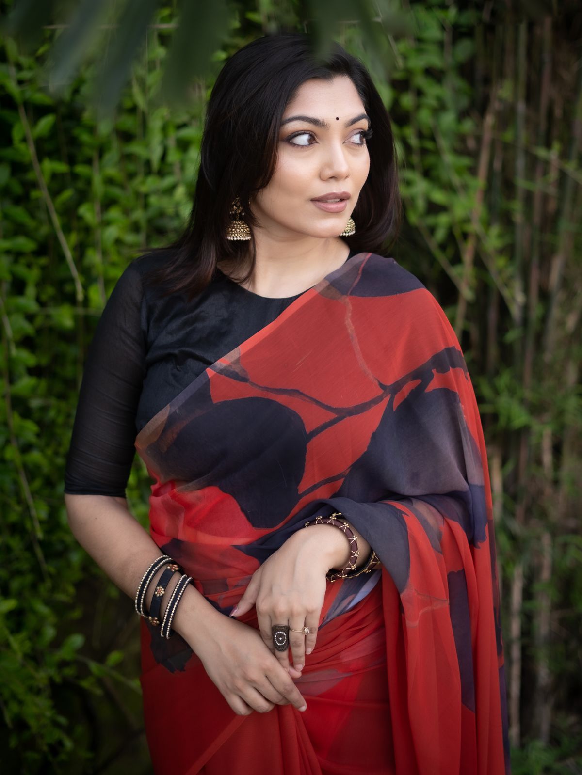 Rose saree