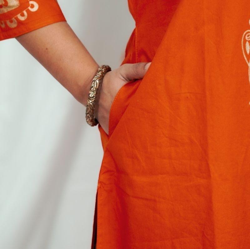 Wari boteshwar orange kurti