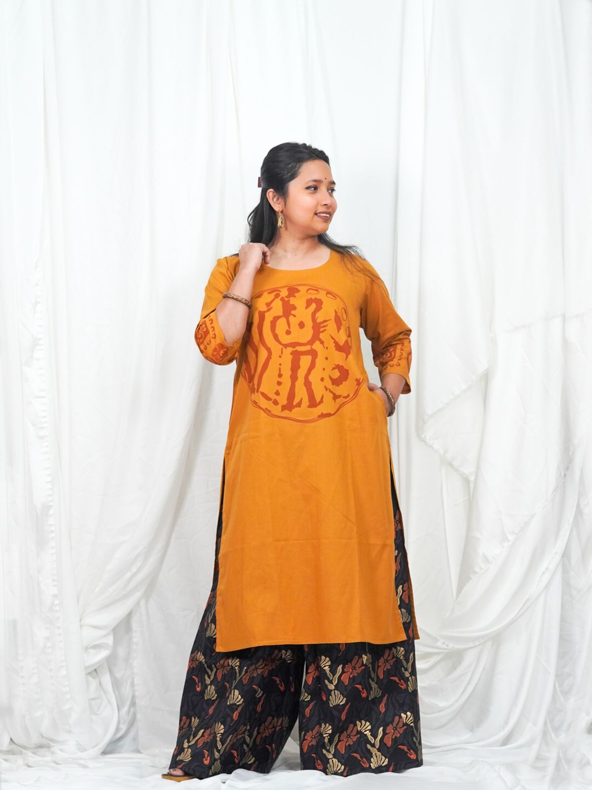Wari boteshwar Brown kurti
